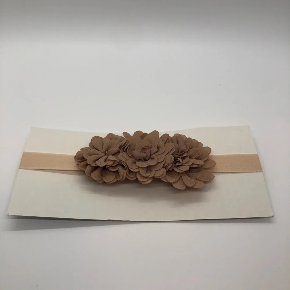 Joshelin Brown Tan Flower Headband Hairband